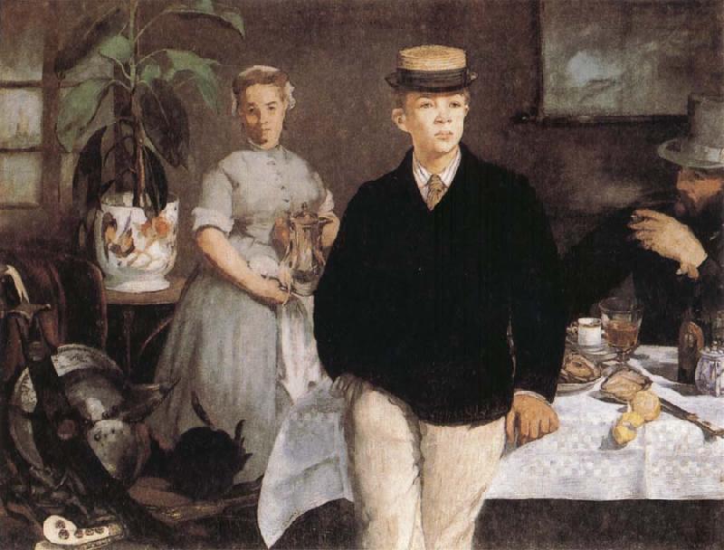 Edouard Manet Louncheon in the Studio oil painting image